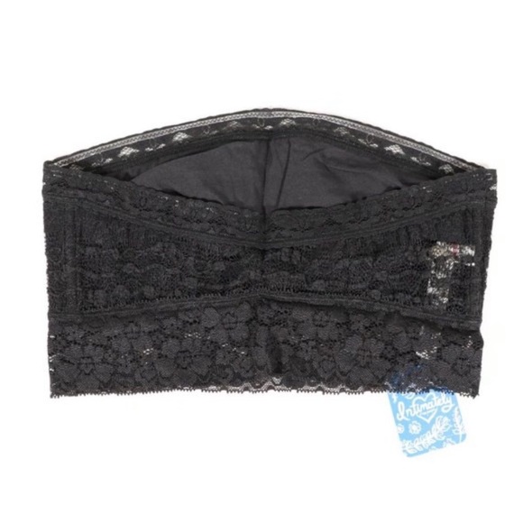 NWT FREE PEOPLE Scallop Lace Bandeau Black XS - Picture 4 of 8